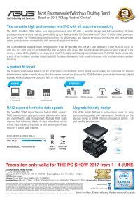 Asus Vc Pg Brochures From Cee Singapore On Tech Show Portal