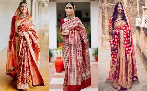 Red Saree for wedding | Dresses Images 2022