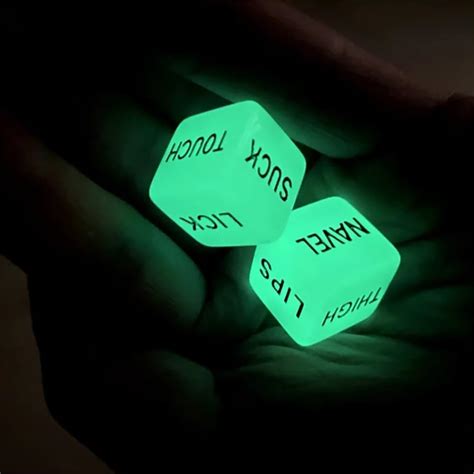 Amazon Luminous Sex Dice Set Glow In The Dark For Couples Naughty