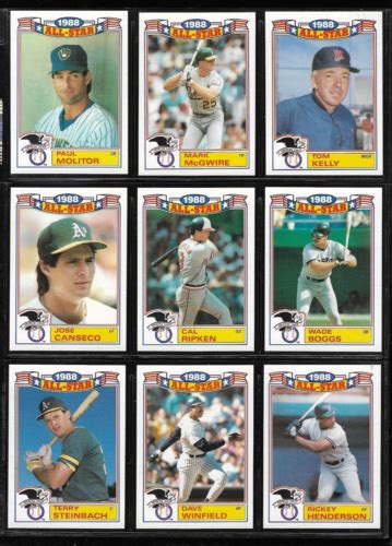 Topps Insert Set All Star Game Commemorative Set Ripken Henderson