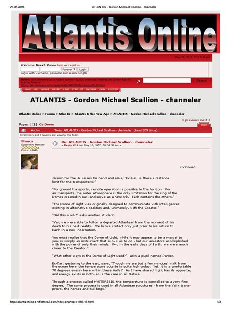 ATLANTIS - Gordon Michael Scallion - Channeler2 PDF | PDF