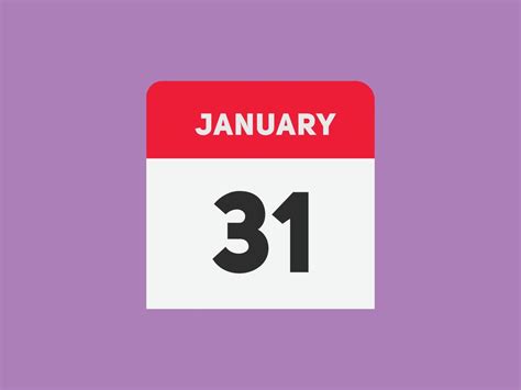 january 31 calendar reminder. 31th january daily calendar icon template ...