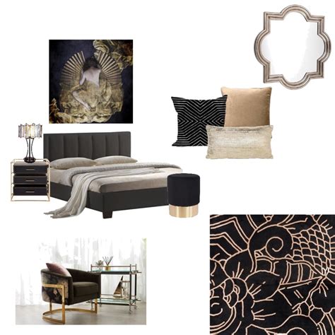 Art Lovers Art Deco Boudoir Interior Design Mood Board By Simplestyling