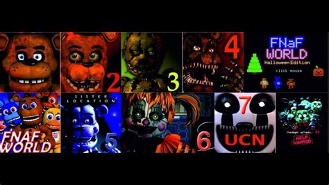 Five Nights At Freddys Evolución De Juegos 1 2 3 4 5 6 7