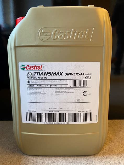 Transmax Universal Ll W Liter Castrol Gearolie Industri