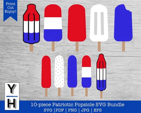 Patriotic Popsicles SVG 4th Of July SVG Fourth Of July PNG Etsy