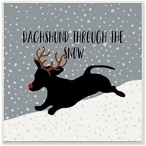 'Dachshund Through The Snow' Wall Art | Dachshund, Wall art plaques ...