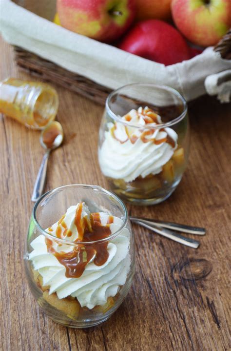 Verrine Pommes Caram Lis Es Chantilly Mascarpone Vanille Et Caramel