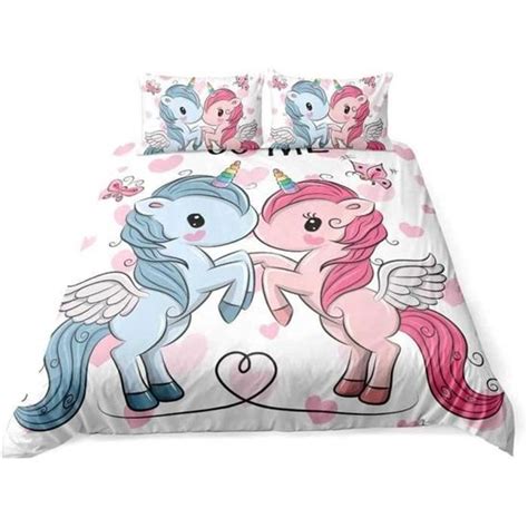 Housse De Couette D Chouette Licorne Dessin Anim Impression