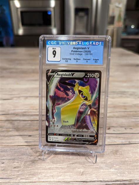 Pokemon Aegislash V Cgc Universal Grade Mint Vivid Voltage