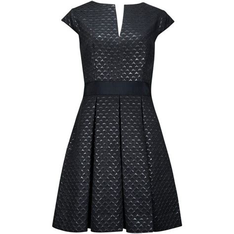 Ted Baker Metallic Jacquard Dress Black 365 Brl Liked On Polyvore Featuring Dresses Gowns