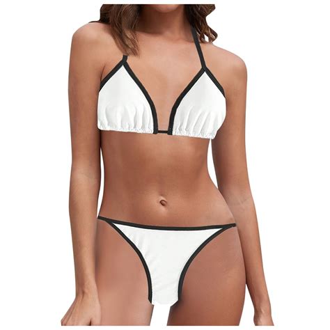 RATTOYY Plus Size Bikini Summer Fashion In Sexy Solid Color Tie Spicy