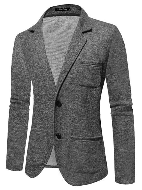 Hombres Blazer De Cuello Con Solapa Con N Delantero Moda De Mujer