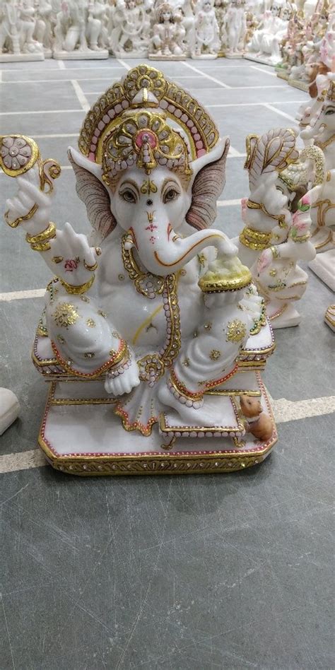 Multicolor Jaipur Marble Ganesha Statue At Rs 90000 In Jaipur ID