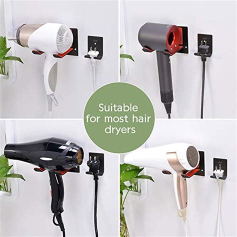 Fle Hair Dryer Holderwall Mounted Self Adhesive Stainless Steel Hair Blow Dryer Rack Organizer