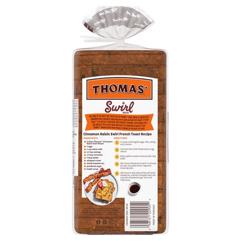 Thomas Cinnamon Swirl Bread Made With Real Indonesian Cinnamon 16 Oz