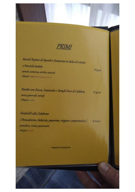 Menu Mi Scialaj In Reggio Calabria Thefork