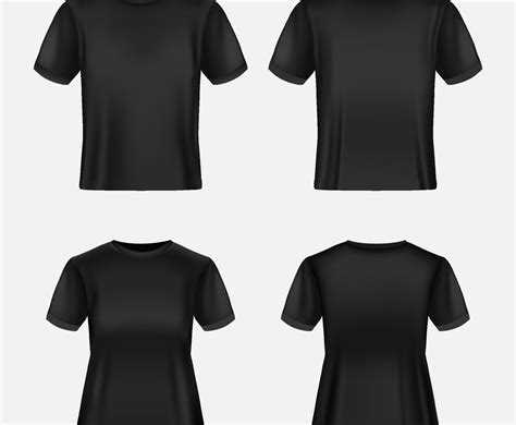 Black T Shirt Template Vector Art And Graphics