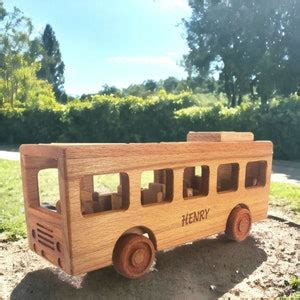 Custom Wooden Toy Bus Wooden School Bus Toy Wooden Car Gift - Etsy