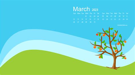 March 2023 Desktop Wallpaper Calendar - CalendarLabs