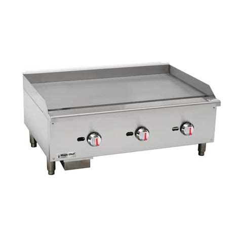 Magic Chef 36 In Commercial Thermostatic Countertop Gas Griddle In