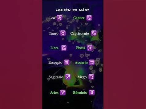 Quién es más Con Signos Zodiacales YouTube Signos zodiacales