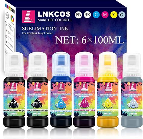 LNKCOS 600ML Sublimation Ink For Epson EcoTank ET 8500 ET 8550 Printers