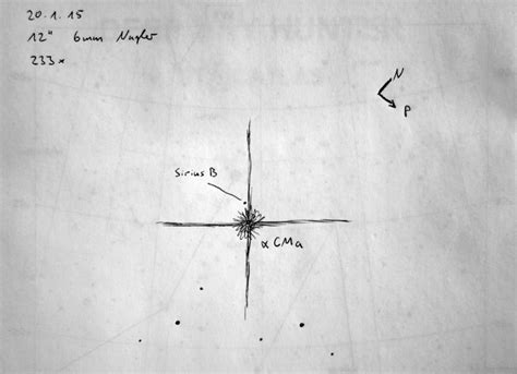 Ein Weißer Zwerg im Teleskop Sirius B visuell Himmelslichter