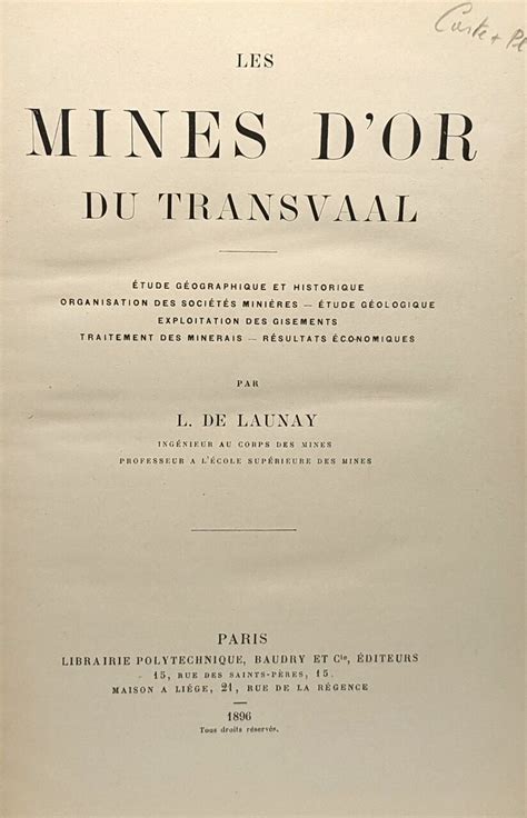 Les mines d or du transvaal étude géographique et historique