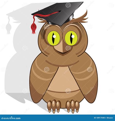 Wise Owl Stock Vector Illustration Of Circle Cartoon