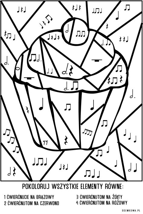 Kolorowanki Muzyczne Edukacyjne Arkuszy Osemkowa Pl