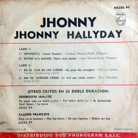 Johnny Hallyday Discographie Trang Re Argentine