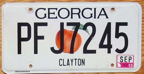 2013 Georgia new plain base vg - Automobile License Plate Store ...