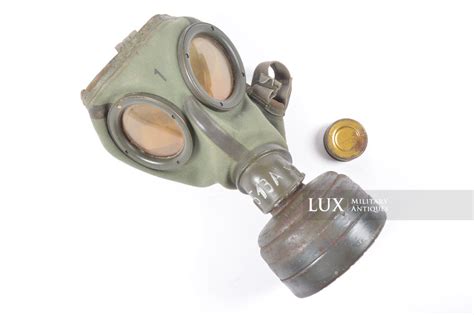 German Three Tone Camouflage Gas Mask Canister Set Normandy