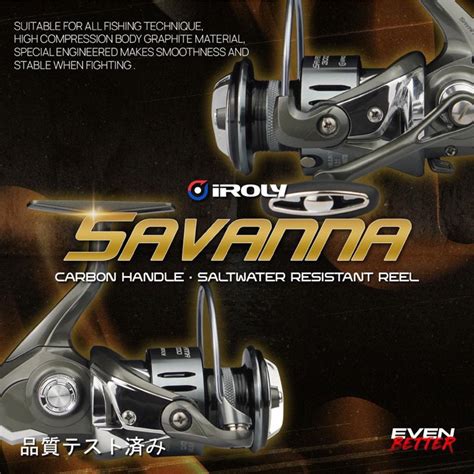 Jual Reel Pancing Spinning Iroly Savanna Power Handle Salt Water