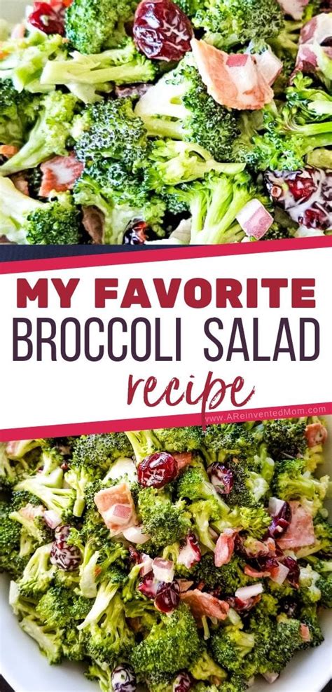 Broccoli Salad With Bacon And Cranberries A Reinvented Mom