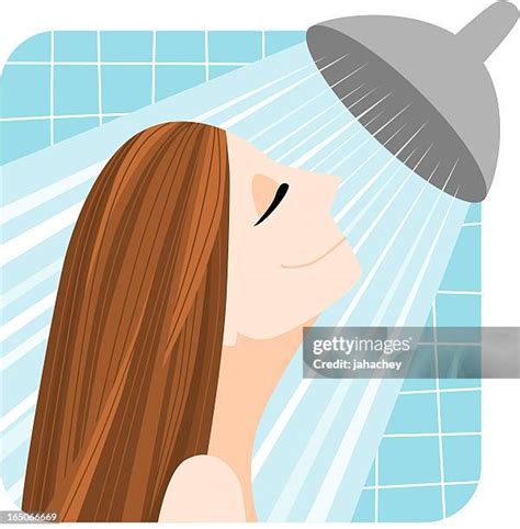 Cartoon Girl Taking Shower