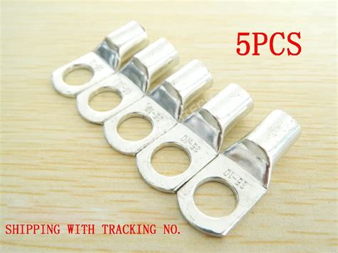 5PCS SC35 10 Tinned Copper Lug Battery Cable Connector Terminal 2 A W G