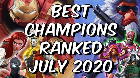 Best Champions Ranked July 2020 Seatins Tier List Marvel Contest Of Champions Youtube