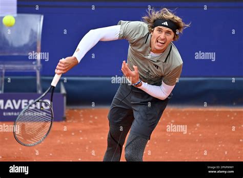 Munich Th Apr Alexander Zverev Ger Action Single Image