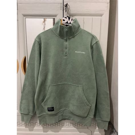 Jual Half Zip Sherpa Groove Rhyme Sage Green Shopee Indonesia