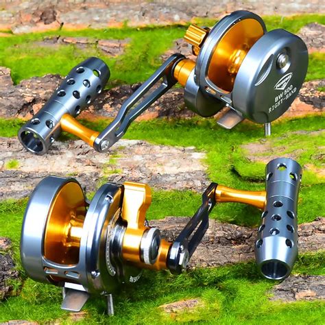 1px JIG Trolling Reel Aluminum CNC Machined 200 500 Series Fishing Reel