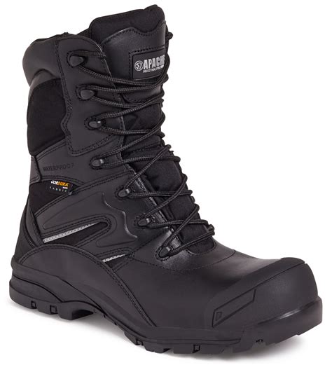 Apache Combat High Leg Safety Boot Black Order Uniform Uk Ltd