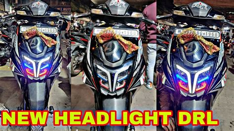 New Headlight Drl For Tvs Ntorq Youtube