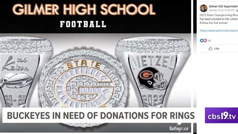 Gilmer seeks community support to get championship rings | cbs19.tv