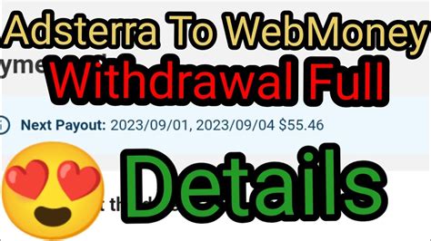 Adsterra Payment To Webmoney Payment Proof How To Withdraw From