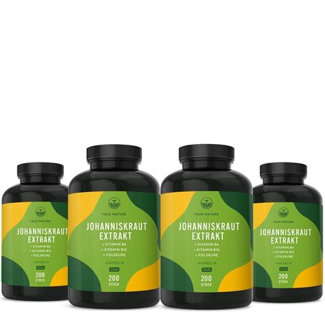 True Nature Johanniskraut Extrakt Kapseln Mit Vitamin B B