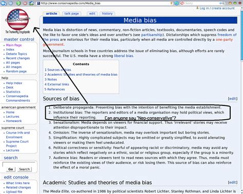 examples  bias  conservapedia uncyclopedia  content