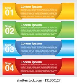 Vector Colorful Text Boxes Infographics Options Vector De Stock Libre