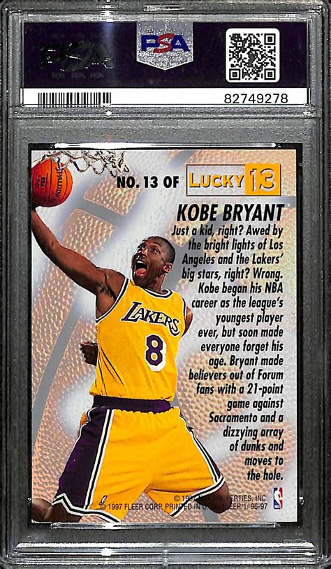 Lot Detail Lot Of Kobe Bryant Cards Inc Fleer Lucky